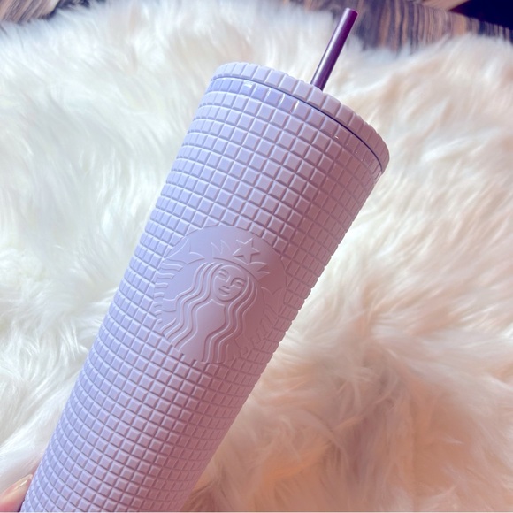 Starbucks Lilac Soft Grid Cup Cold Lavender Tumbler Venti NWT Limited New 2021 - Picture 5 of 13